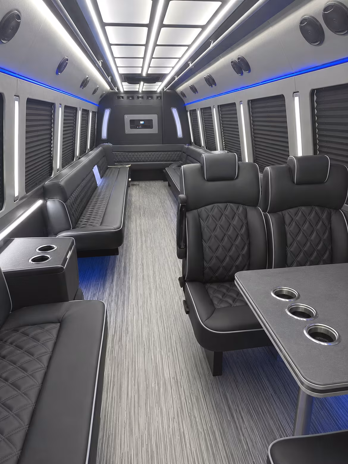 milpitas 25 passenger party bus inside