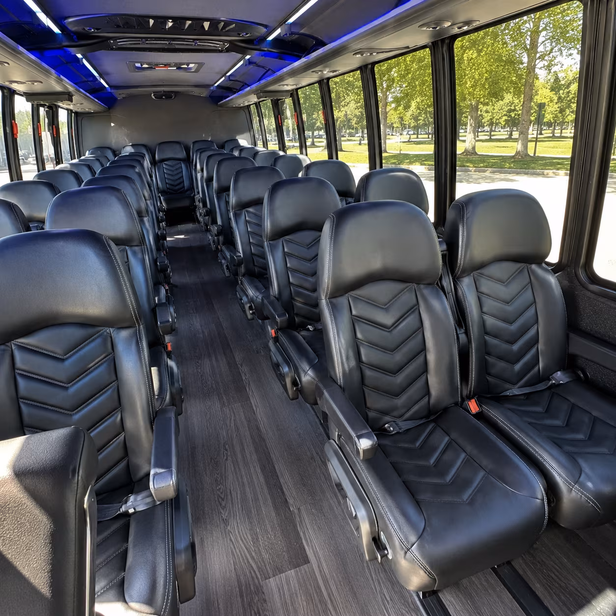 milpitas 28 passenger minibus interior