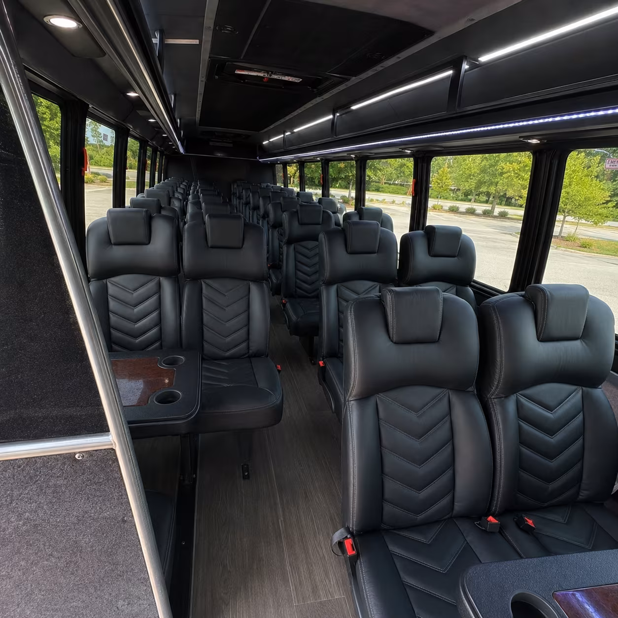 milpitas 30 passenger minibus interior