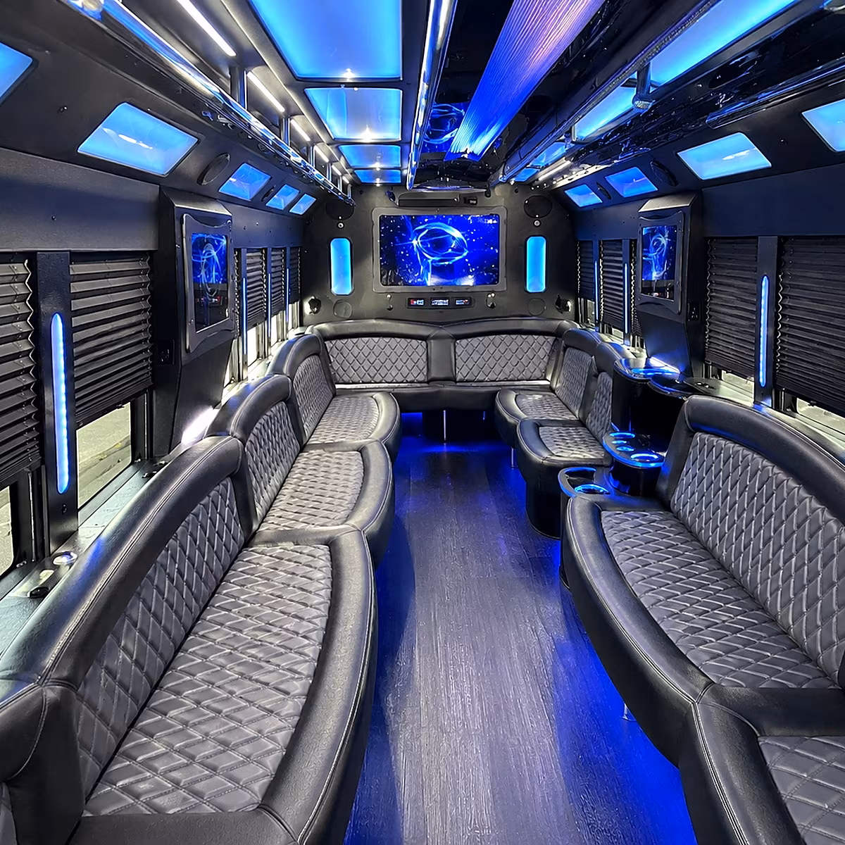 milpitas 50 passenger party bus interior