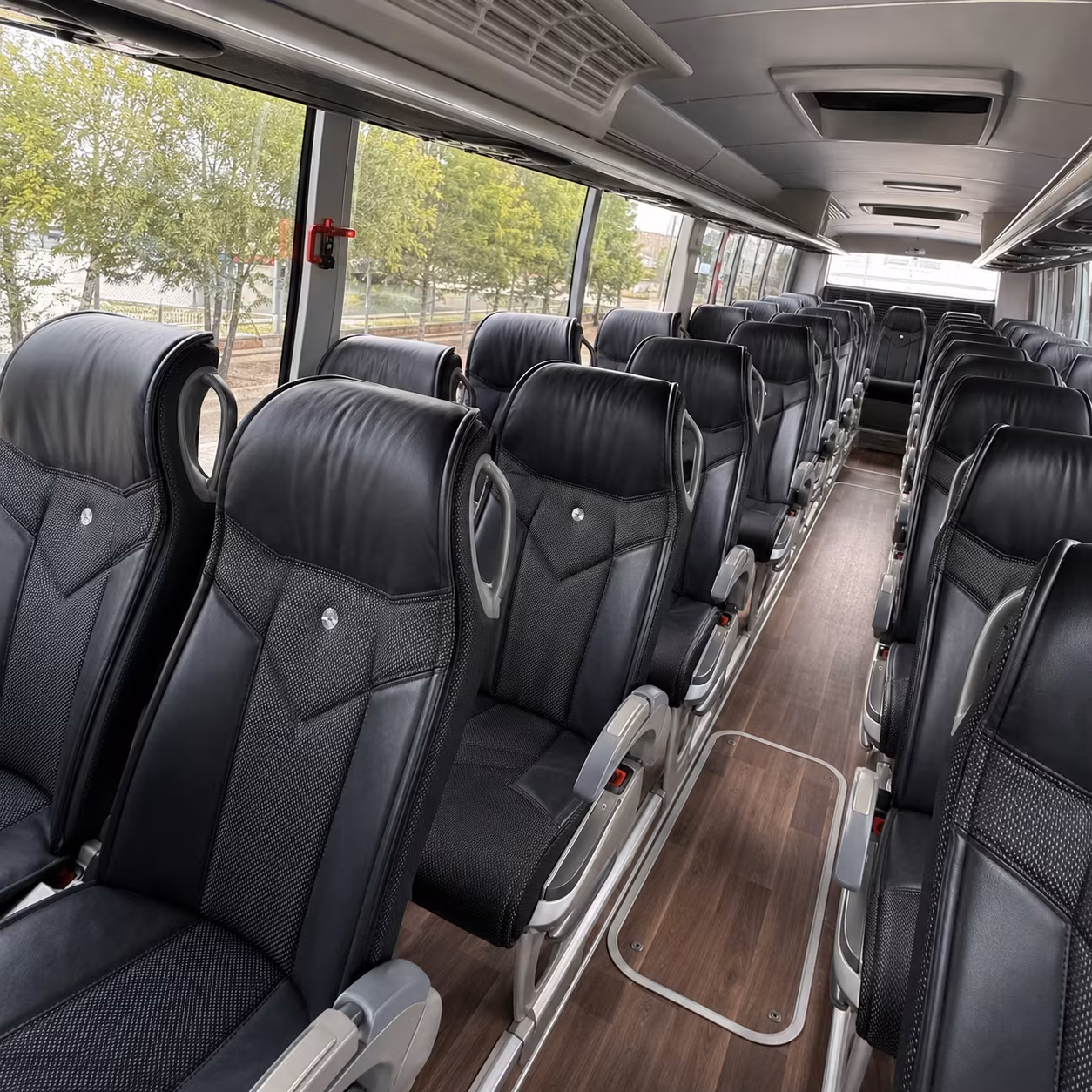 milpitas 56 passenger charter bus inside