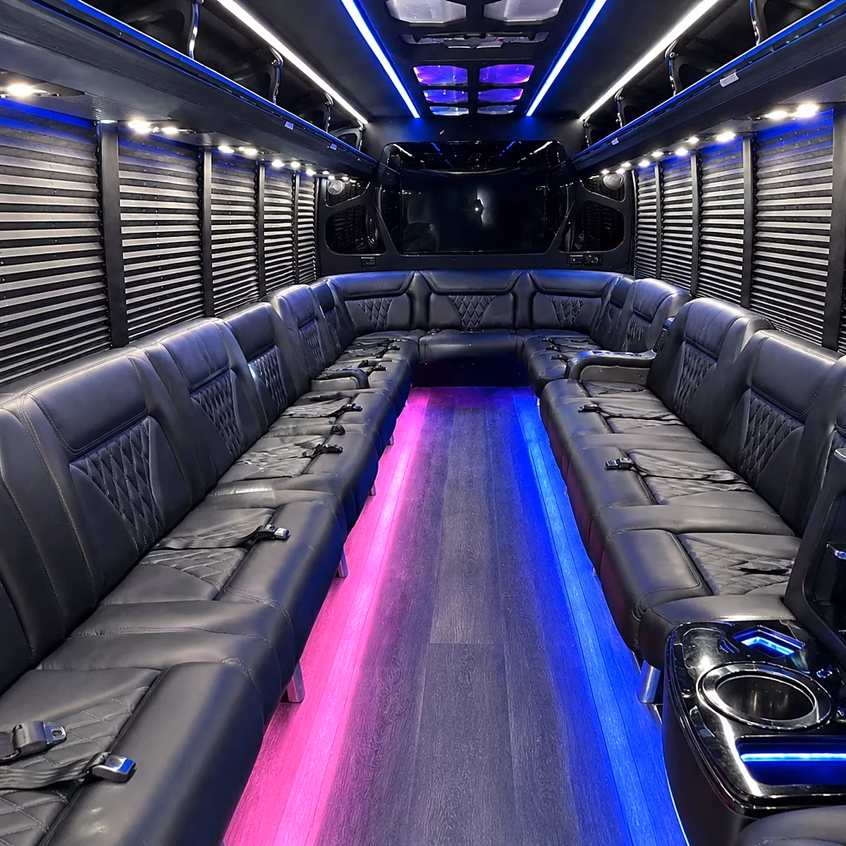 milpitas party bus rental interior